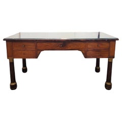 French Empire Desk work table, wood ,  ormolu , Bureau Plat