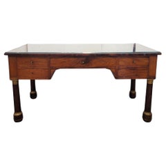 French Empire Desk work table, wood ,  ormolu , Bureau Plat