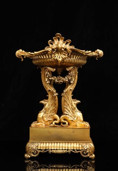 French Empire Dore Bronze Centerpiece with Griffins, Att. Thomire A Paris