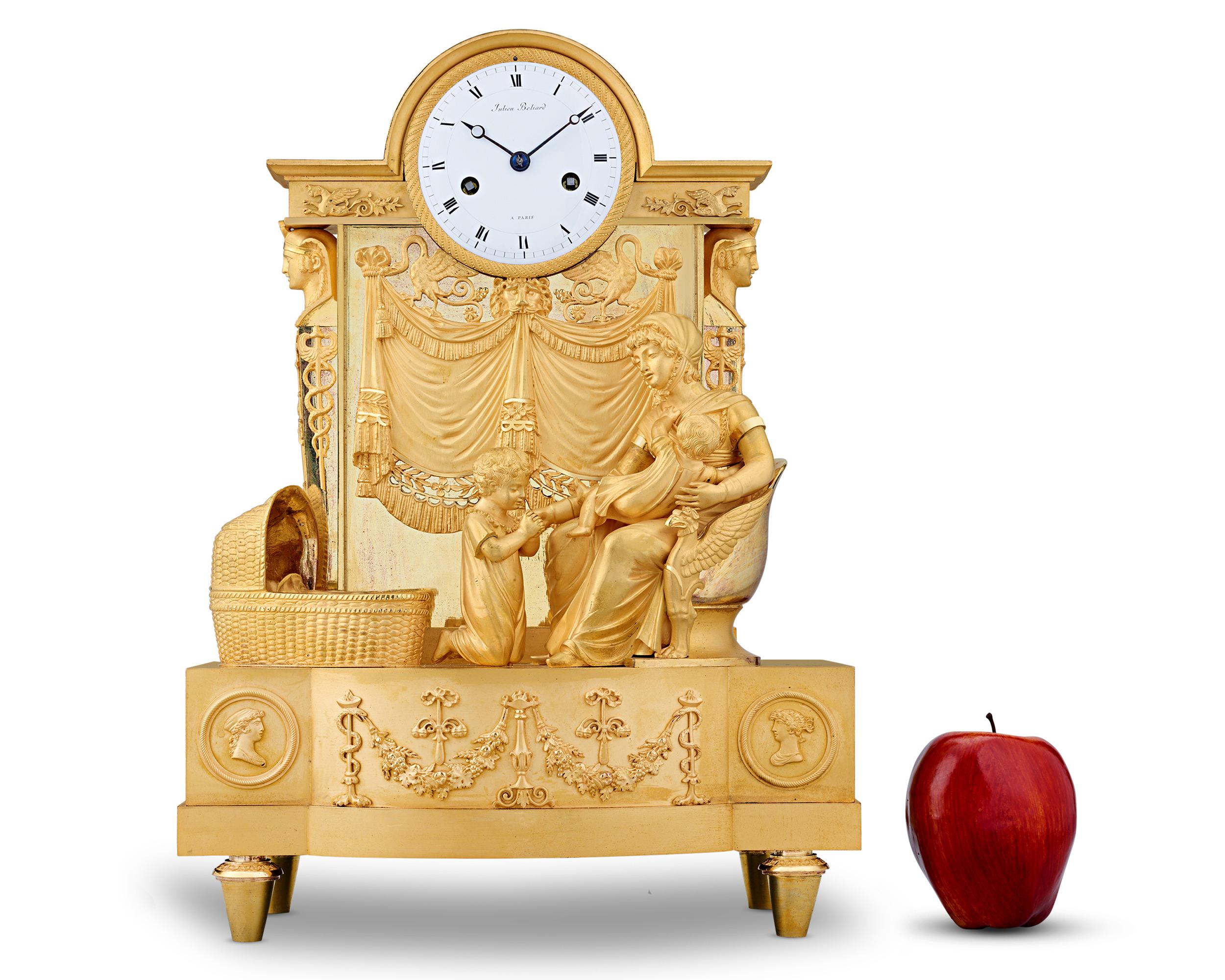 French Empire Duchess du Berry Clock by Jean-André Reiche 2