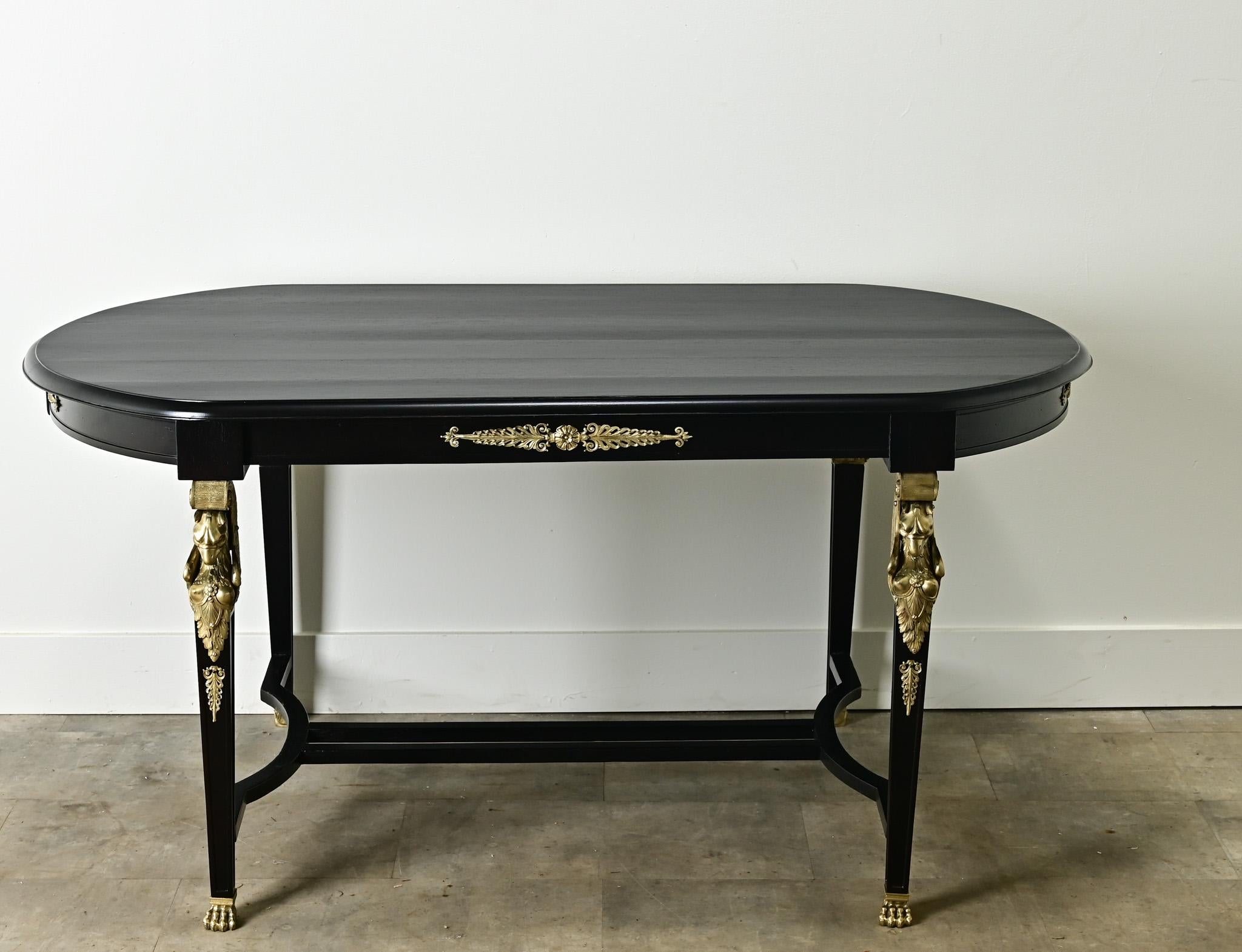Other French Empire Ebonized Mahogany Dining Table For Sale