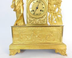 Montre de manteau de Déméter en bronze doré de l'époque de l'Empire français, vers 1820