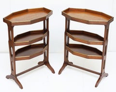 French Empire Etagere Tables or Nightstands of Mahogany - Individually Priced