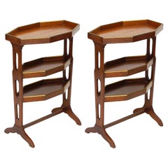 French Empire Etagere Tables or Nightstands of Mahogany - Individually Priced
