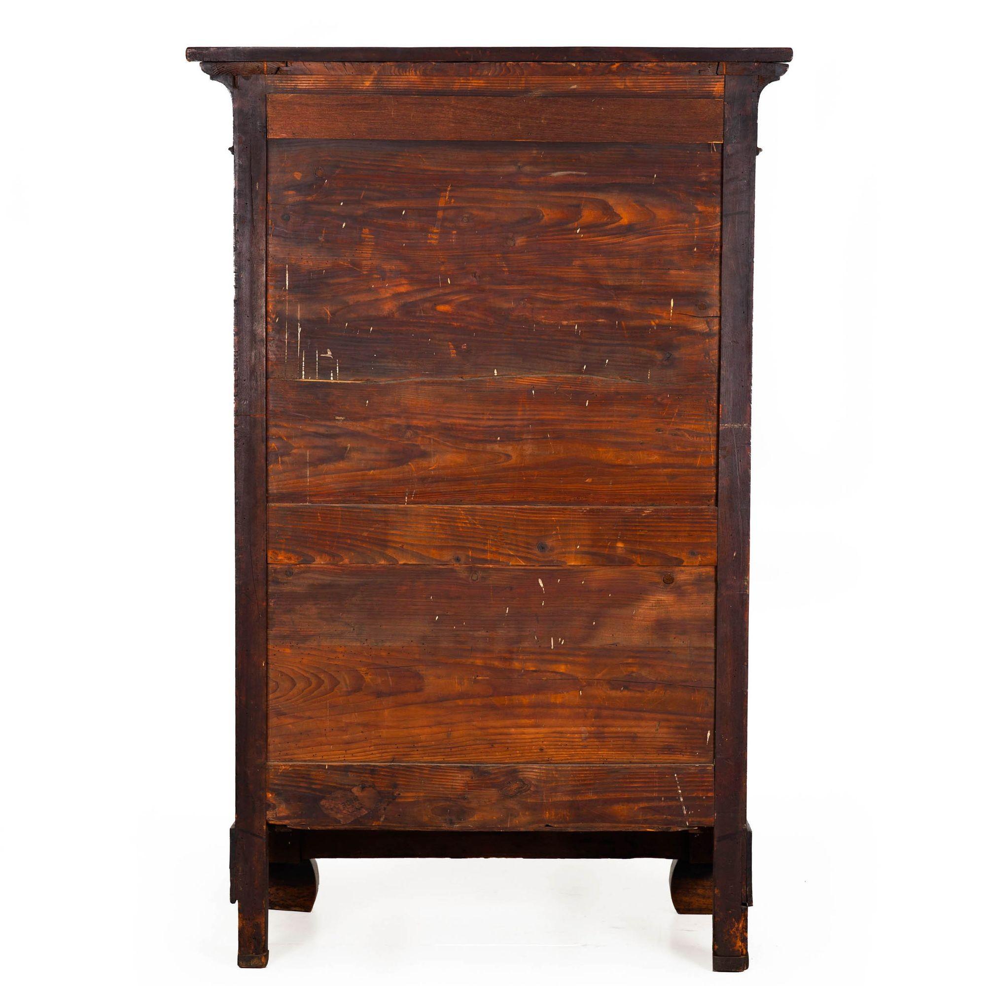 19th Century French Empire Flamed Mahogany Secretaire a'Abattant Desk ca. 1830 For Sale