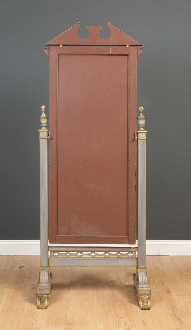 Antique Mirror French Painted Cheval Free Standing Full Vintage Style