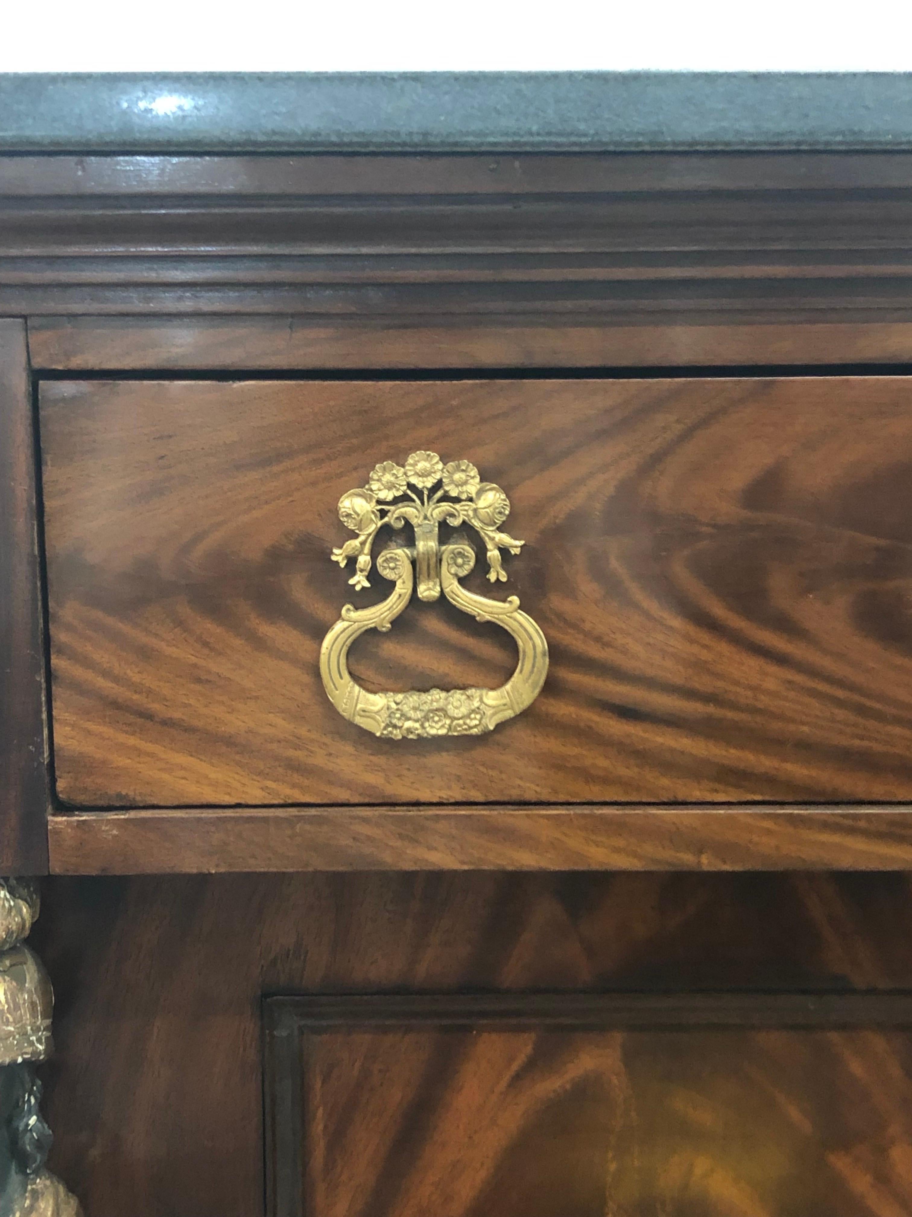 French Empire Gentleman's Cabinet / Chest with Soldier Motifs 19th Century 9
