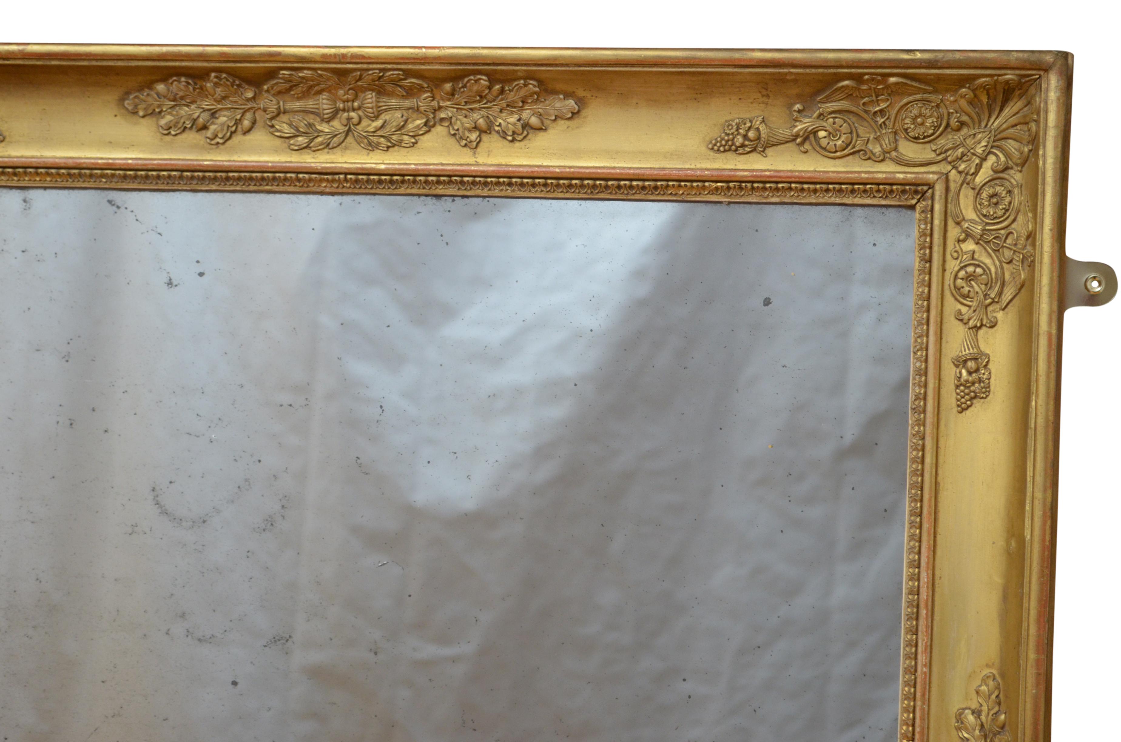 Miroir Empire doré c1840s H32