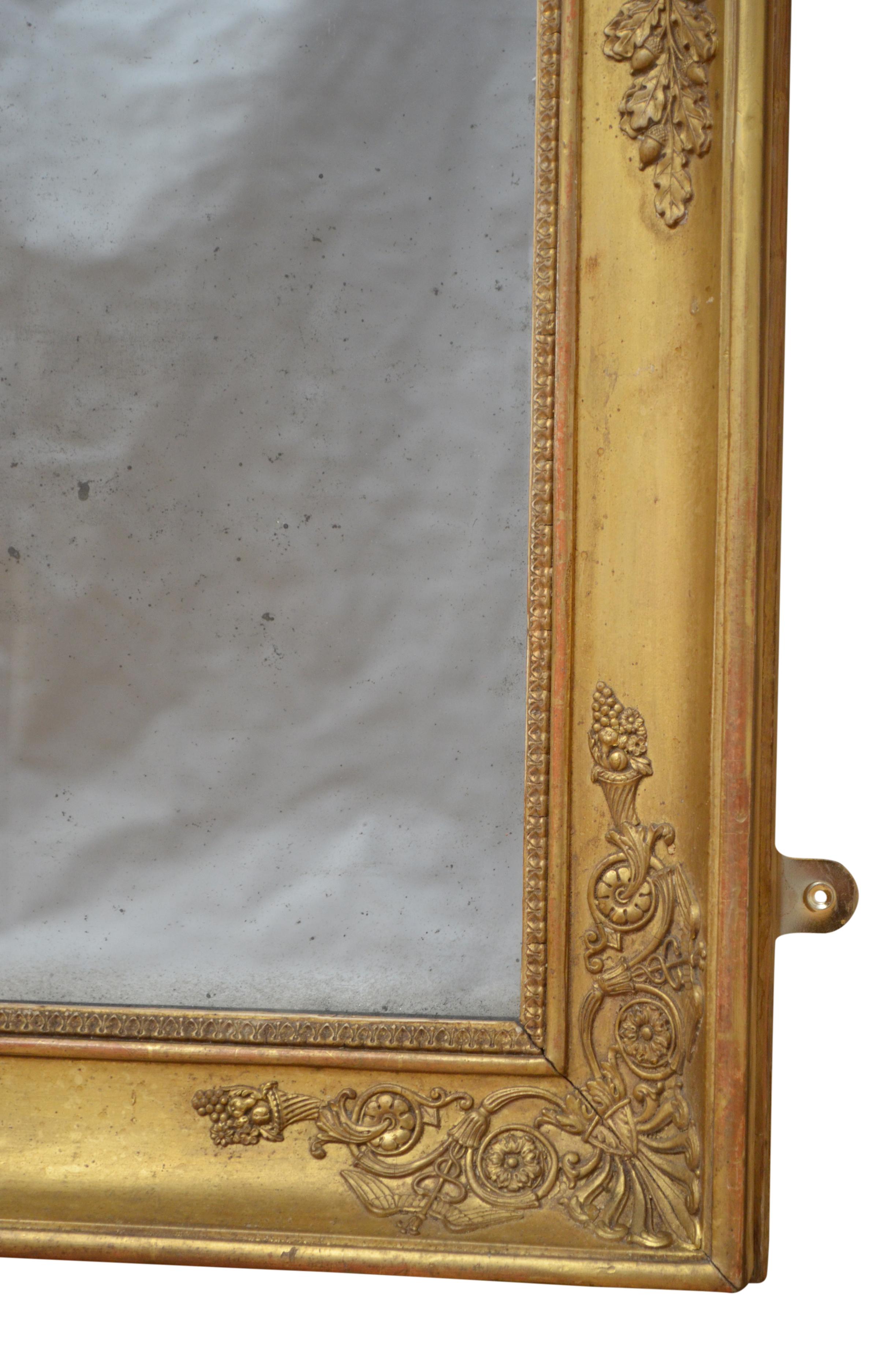 Miroir Empire doré c1840s H32