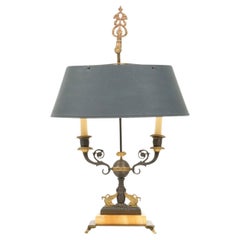 Französisches Empire Bouillotte-Lampe aus vergoldeter Bronze 