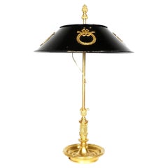 French Empire Gilt Bronze Bouillotte Lamp