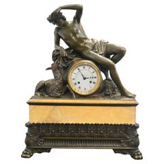 French Empire Gilt Bronze Clock Mantle Silk Suspension Movement 1820