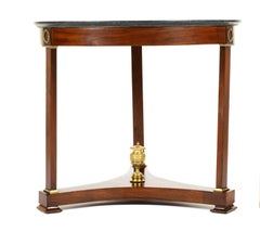 French Empire Gilt Bronze Mounted Marble Top Center Table