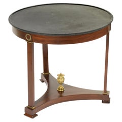 French Empire Gilt Bronze Mounted Marble Top Center Table