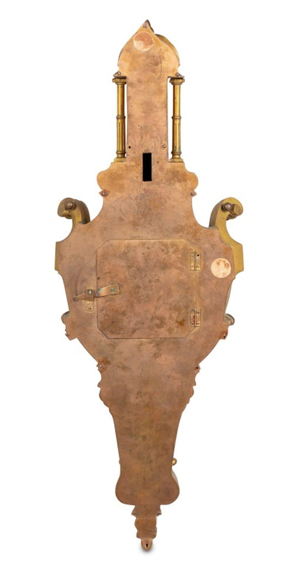 French Empire Gilt Metal Figural Clock In Good Condition For Sale In Astoria, NY
