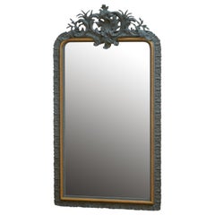 French Empire giltwood and painted Pier mirror, Wall Mirror