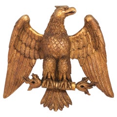 French Empire Giltwood Carved Eagle, 19th Century