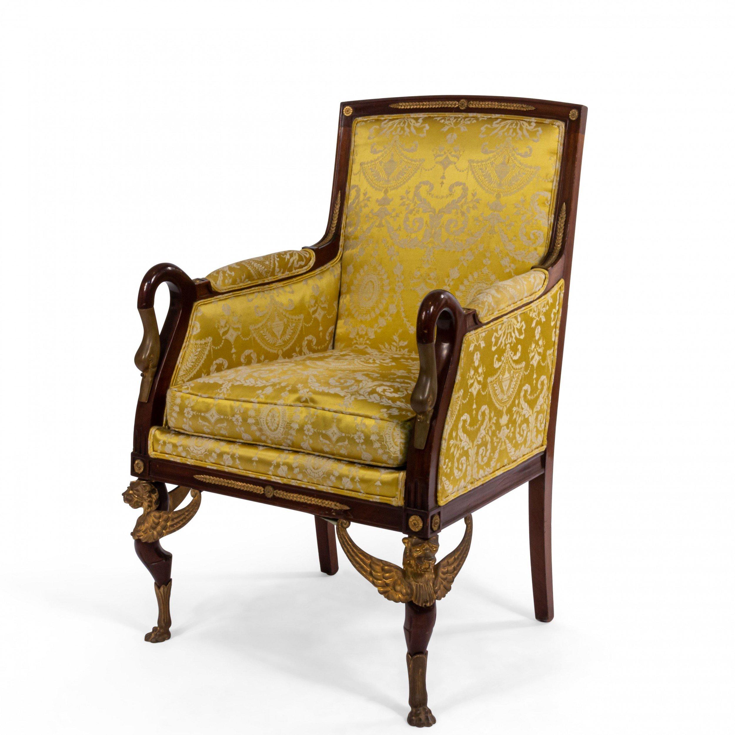 gold armchairs