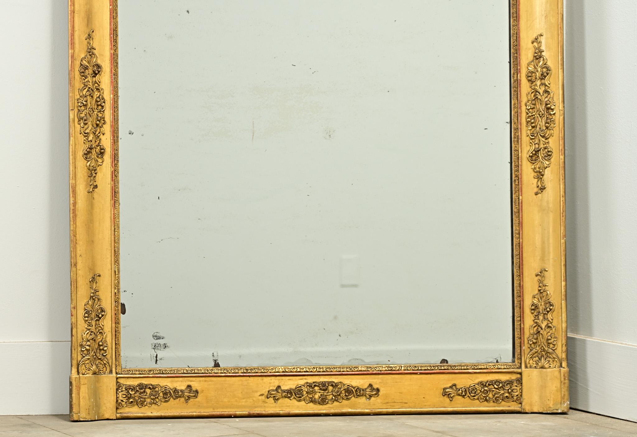 French Empire Gold Gilt Mirror For Sale 1