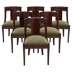 French Empire “Gondola" Dining Chairs