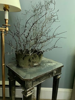 French Empire Green and Gilt Montieth Jardiniere Cachepot