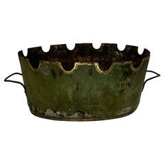 Cacharrero Jardinera Montieth Verde y Dorado Imperio Francés