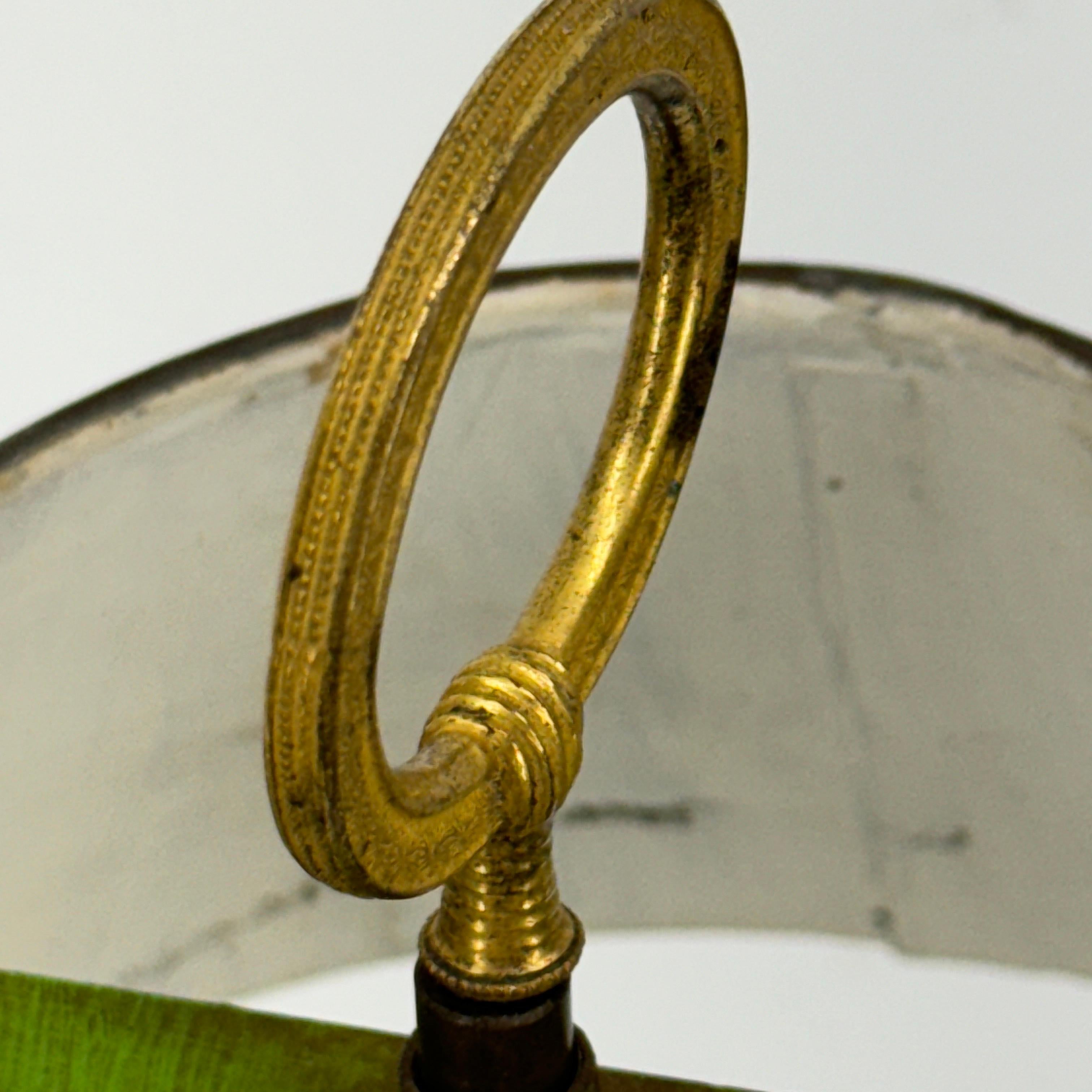 Lampe bouillotte française Empire peinte en vert  en vente 4