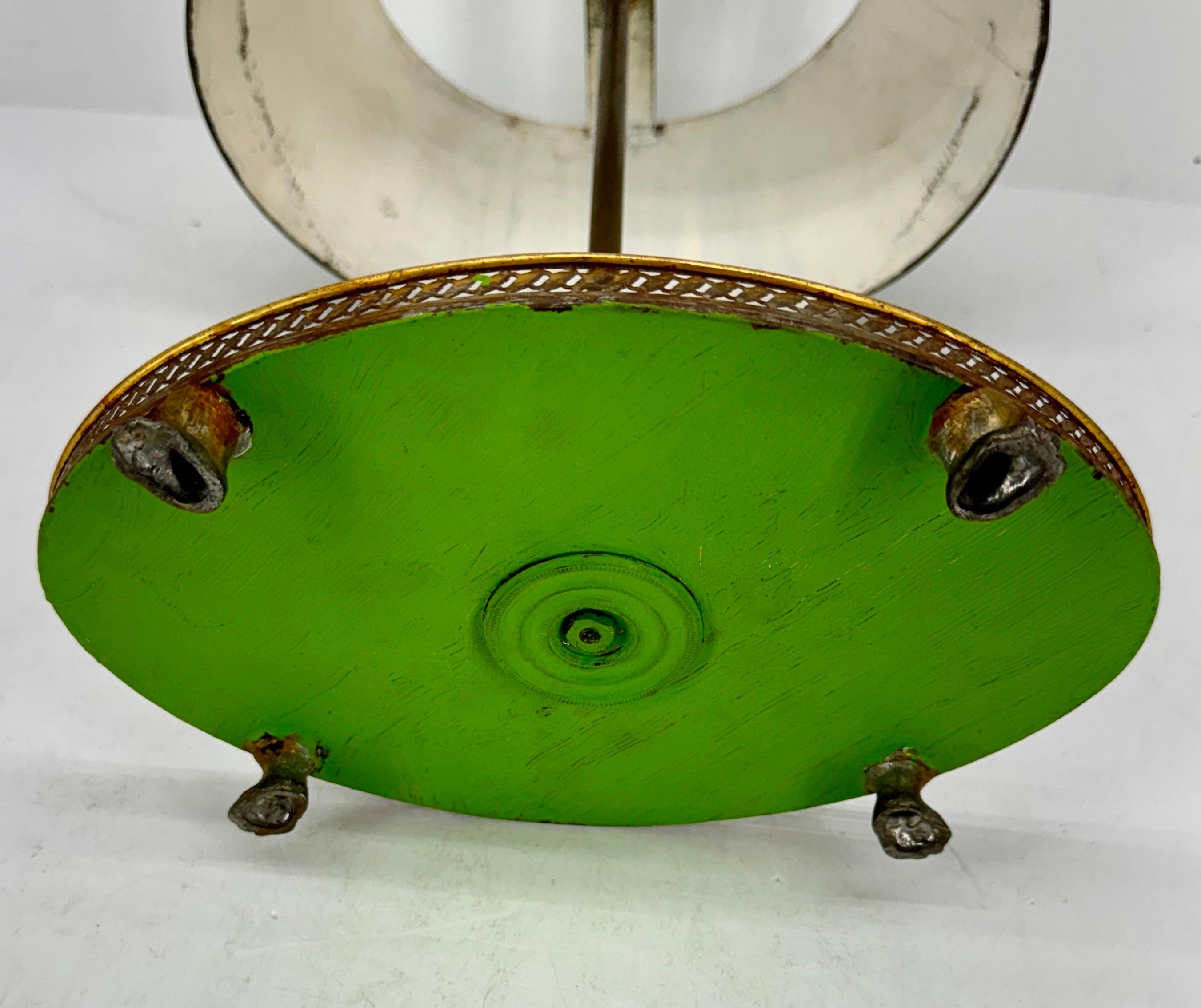 Lampe bouillotte française Empire peinte en vert  en vente 9