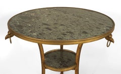 French Empire Gueridon Marble Table