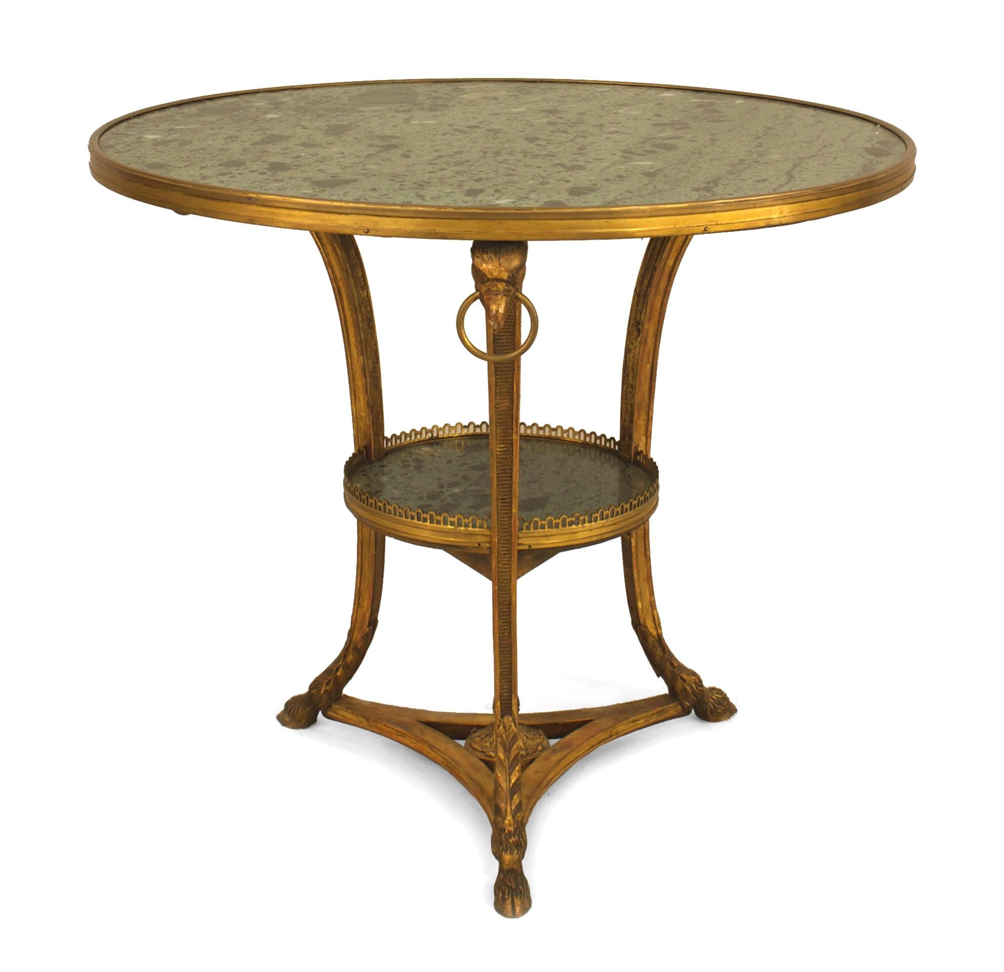 Napoléon III Table Empire en marbre de Gueridon en vente