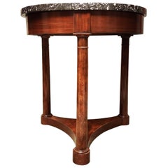 French Empire Gueridon with Marble Top