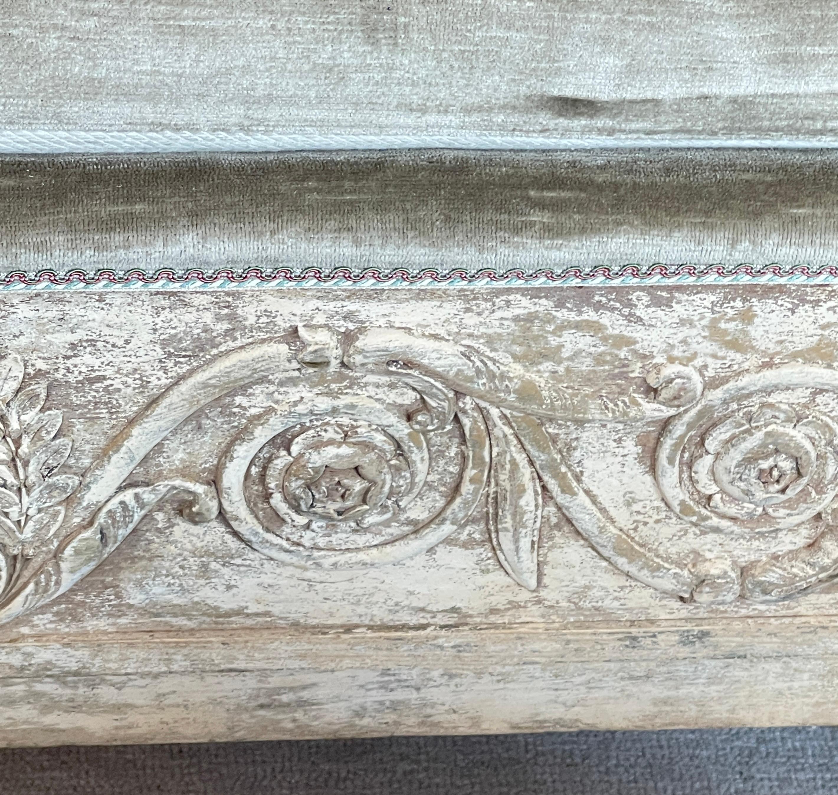 French Empire Recamier Mahogany & Painted Daybed 18Th. C. For Sale 15