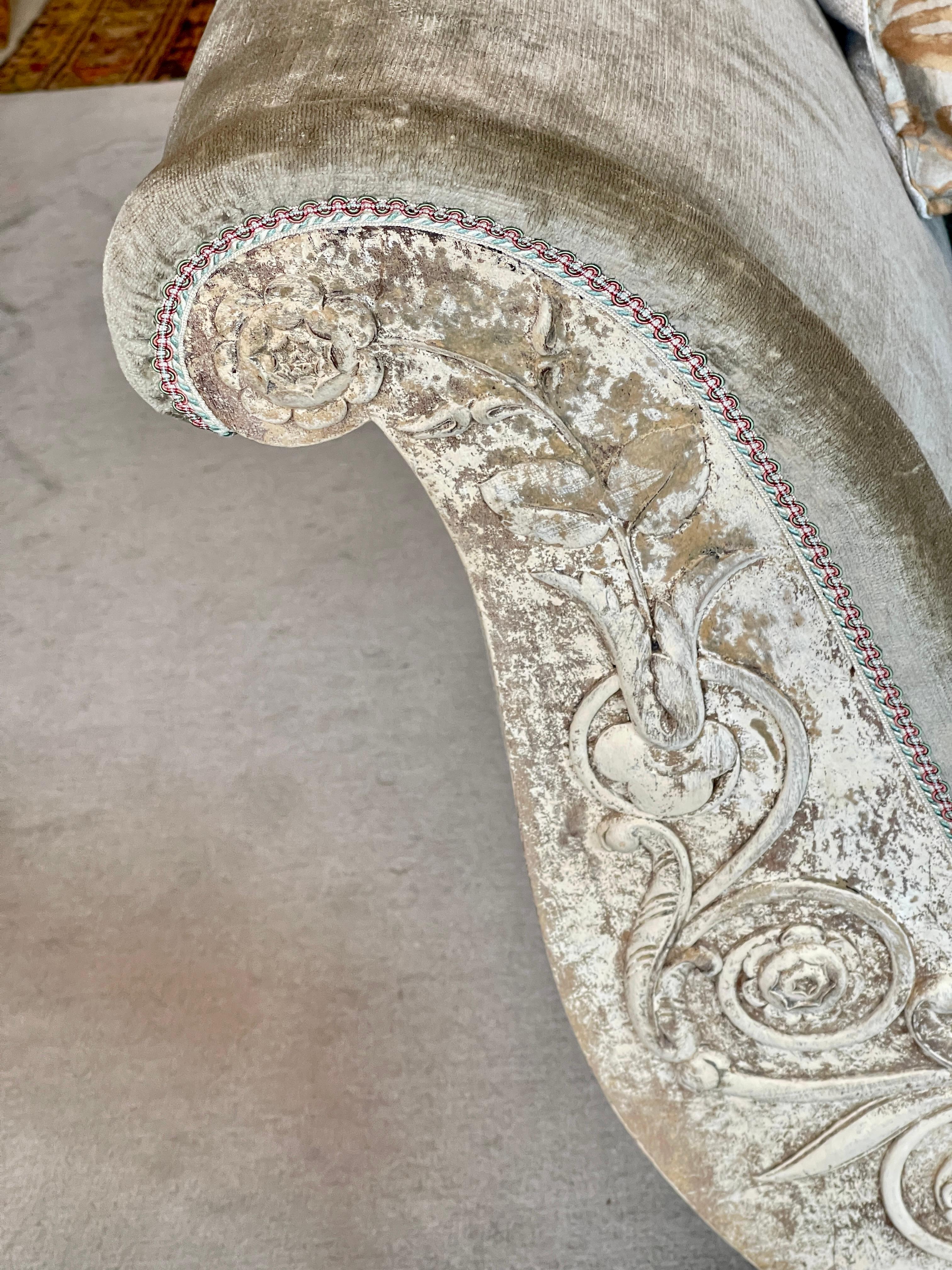 18th Century and Earlier French Empire Recamier Mahogany & Painted Daybed 18Th. C. For Sale