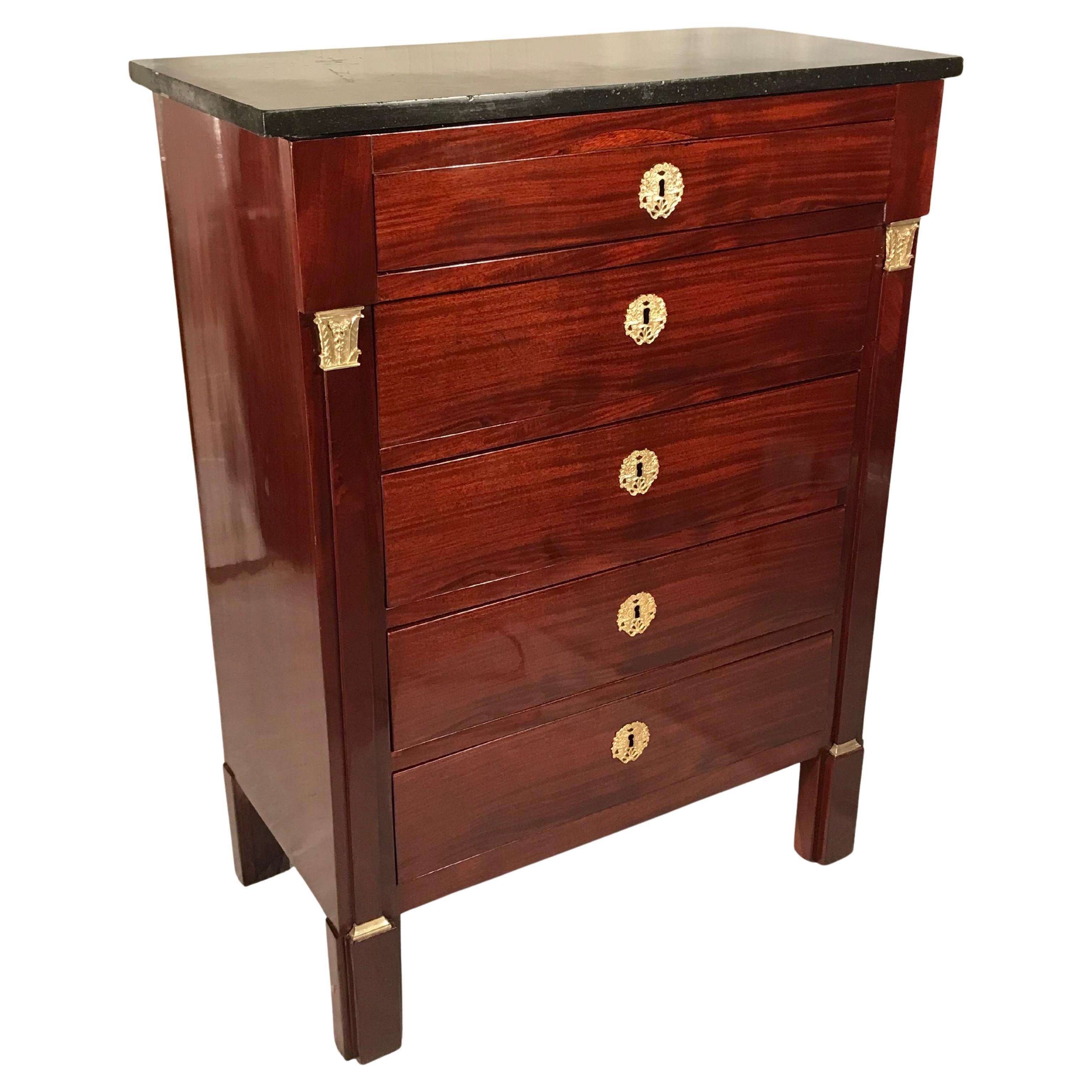 French Empire Highboy Dresser, 1810 For Sale