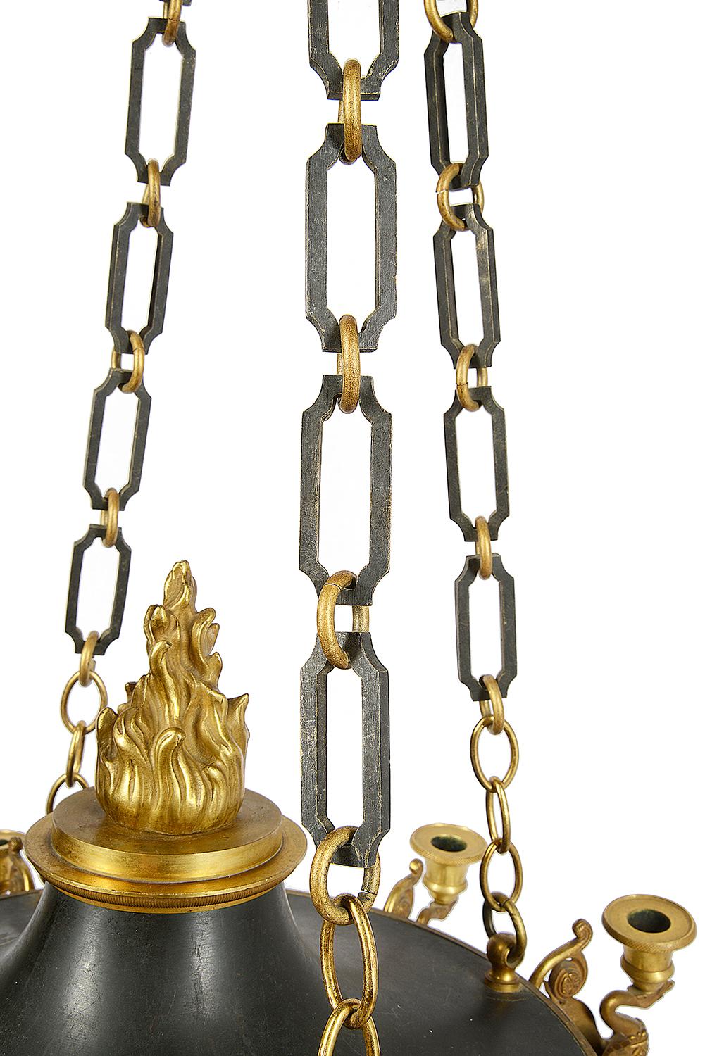 French Empire Influenced Chandelier, 19th Century For Sale 3