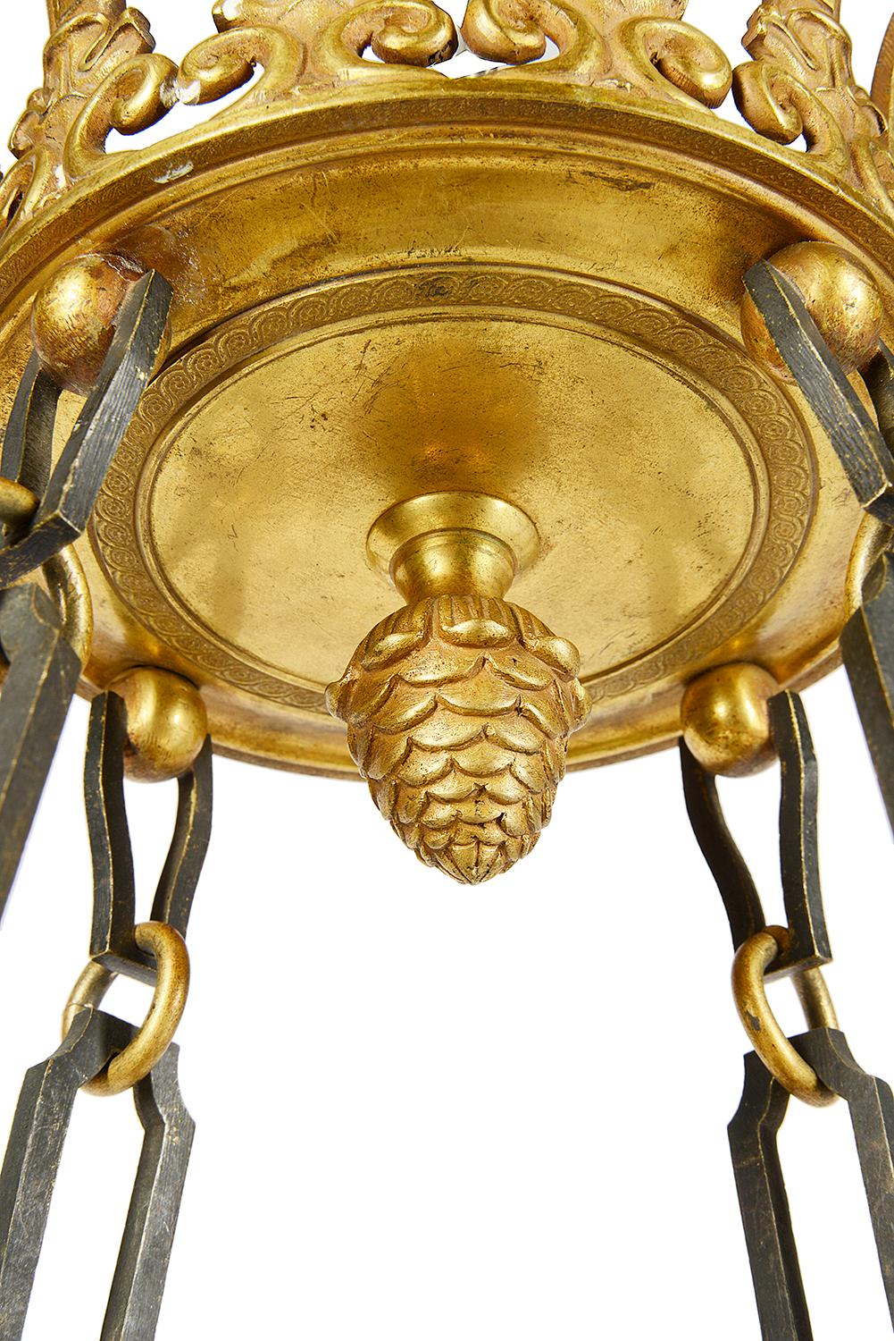 French Empire Influenced Chandelier, 19th Century For Sale 4
