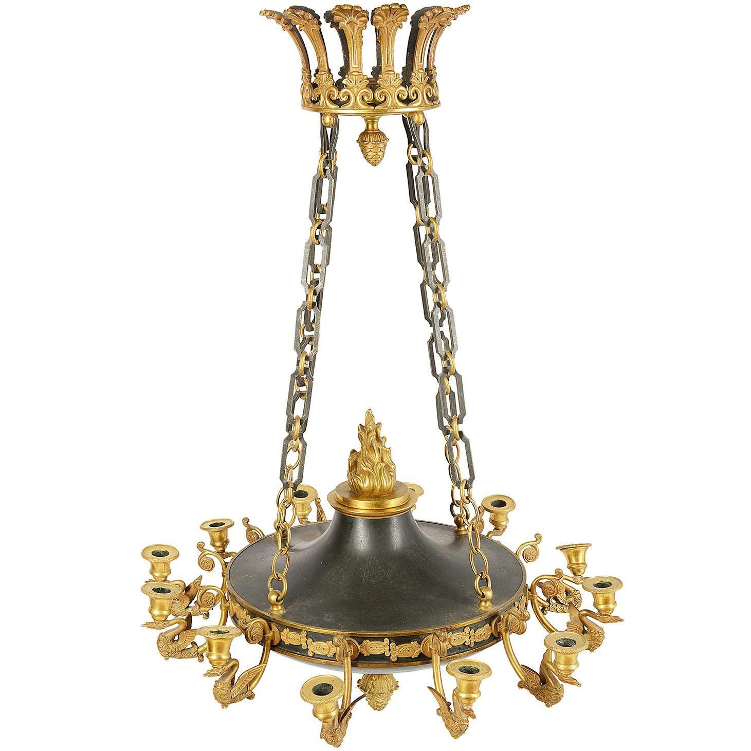 French Empire Influenced Chandelier, 19th Century