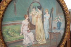 French Empire Mahogany 3-Fold Screen