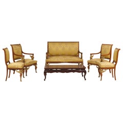 French Empire Mahogany 5-Piece Living Room Set