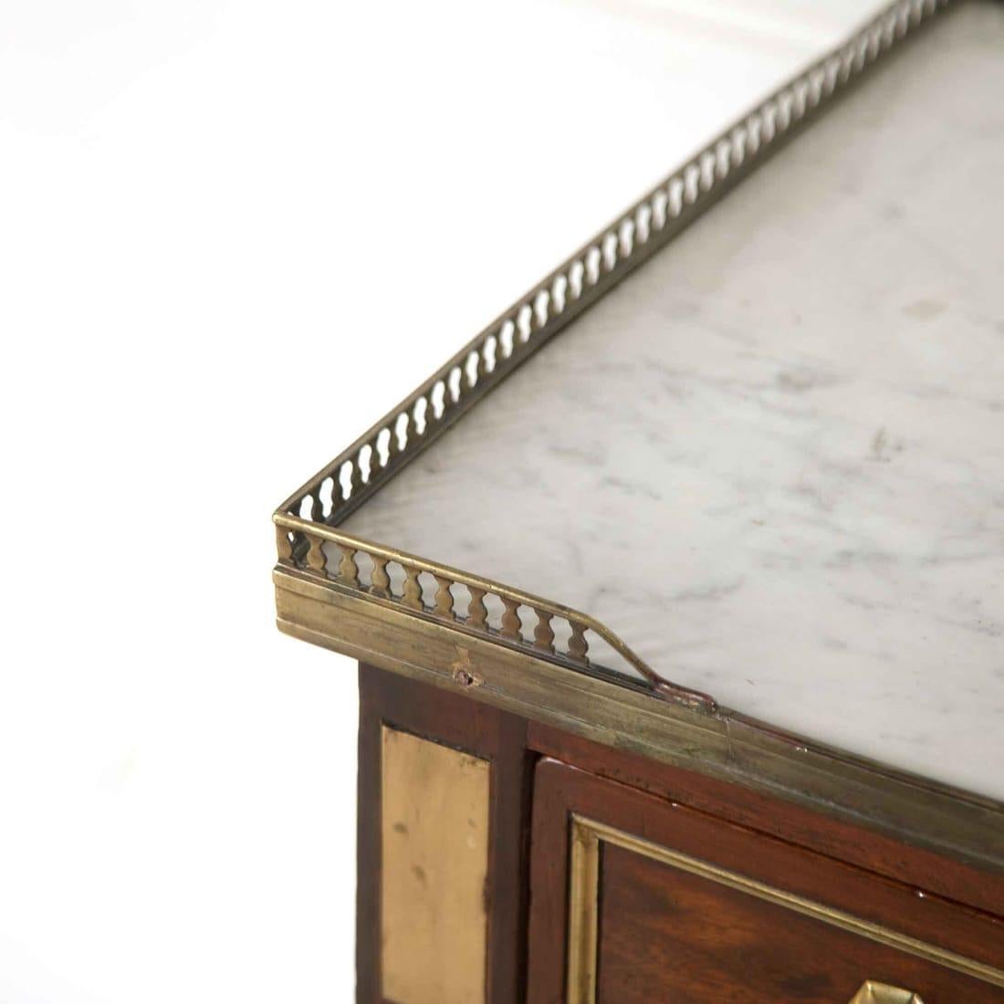 French Empire Mahogany and Marble Console Table 1