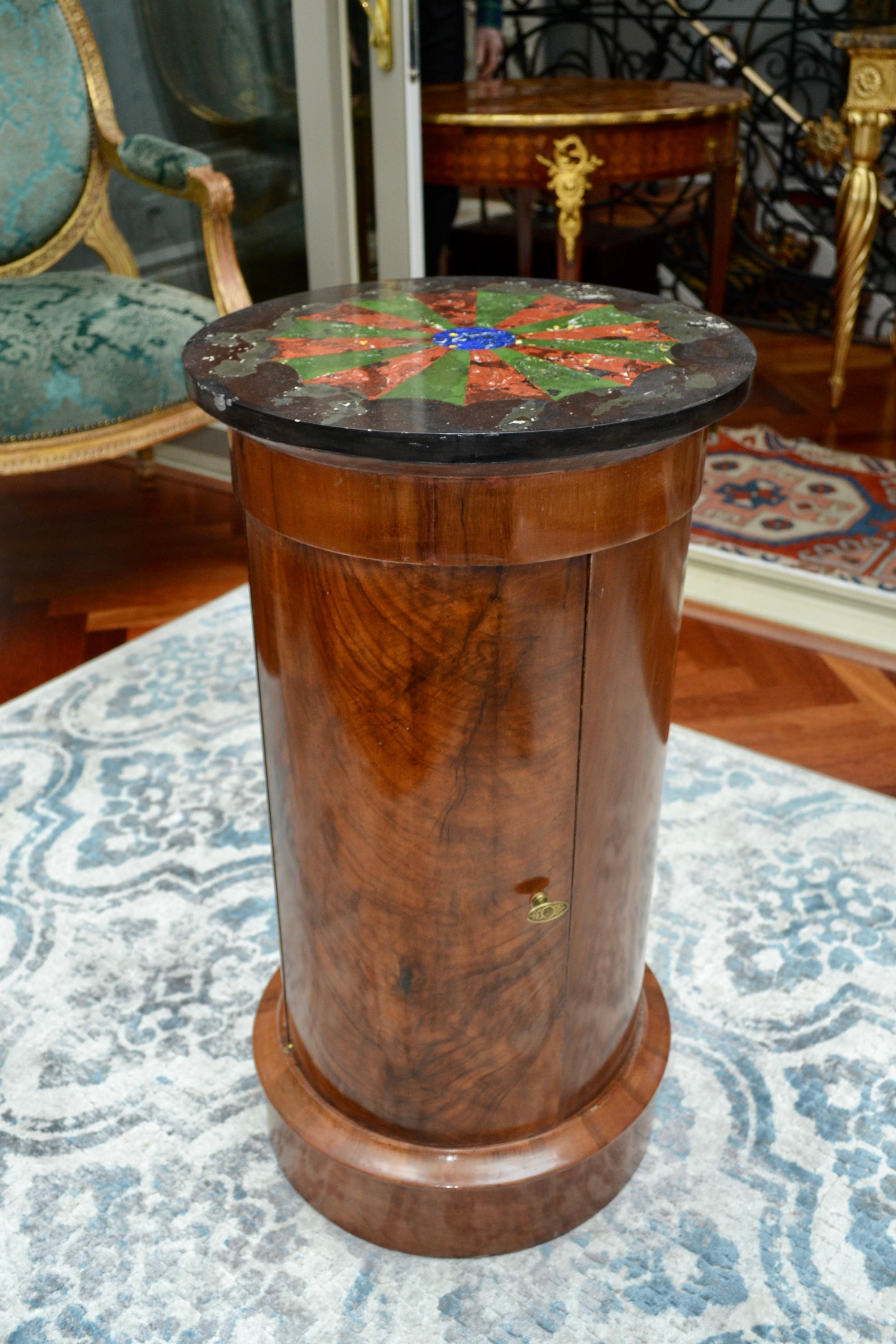 French Empire Mahogany Bedside Table or Somno For Sale 1