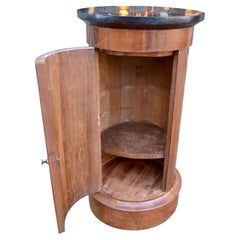 French Empire Mahogany Bedside Table or Somno