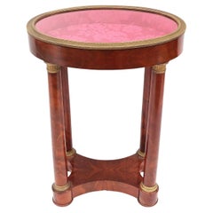 French Empire Mahogany Bijouterie Curio Table