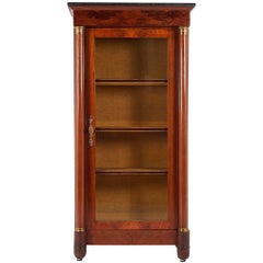 Antique French Empire Mahogany Bookcase or Cabinet