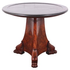 French Empire Mahogany Center Table with Granite Top, circa 1820