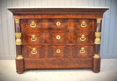 French Empire mahogany chest of drawers