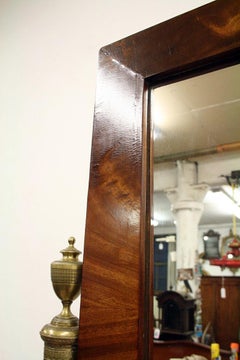 French Empire Mahogany Cheval Mirror