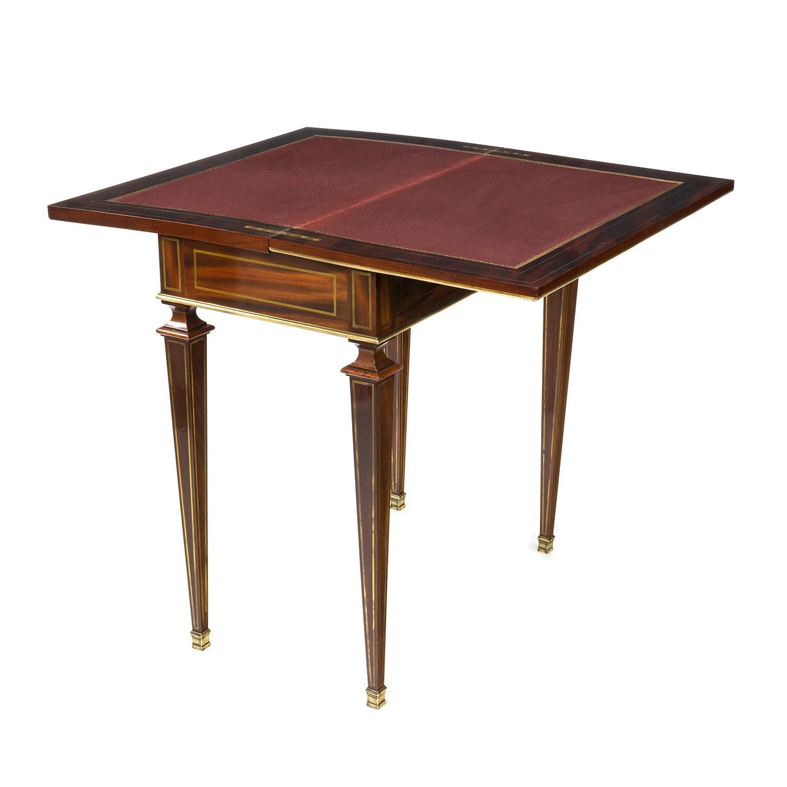 French Empire Mahogany Combination Writing Card and Dressing Table, 1800 1