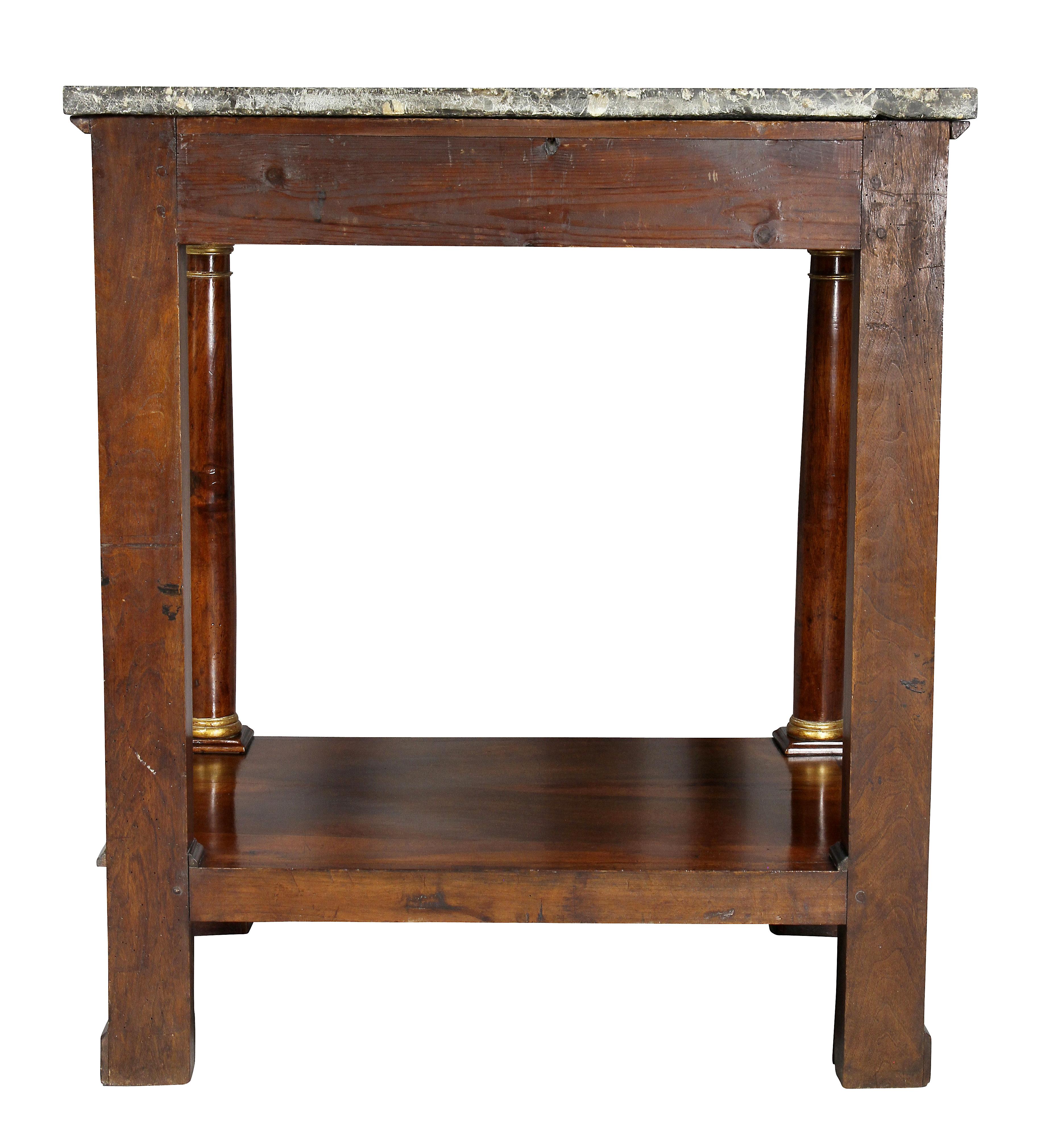 French Empire Mahogany Console Table For Sale 6