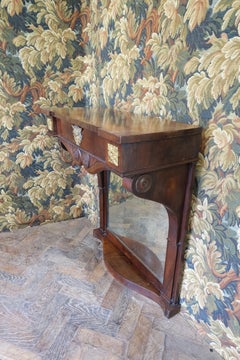 French Empire Mahogany Console Table